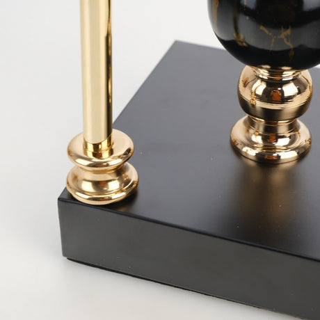 Ceas Decorativ Auriu, Metal si Plastic, 45x15x15 cm