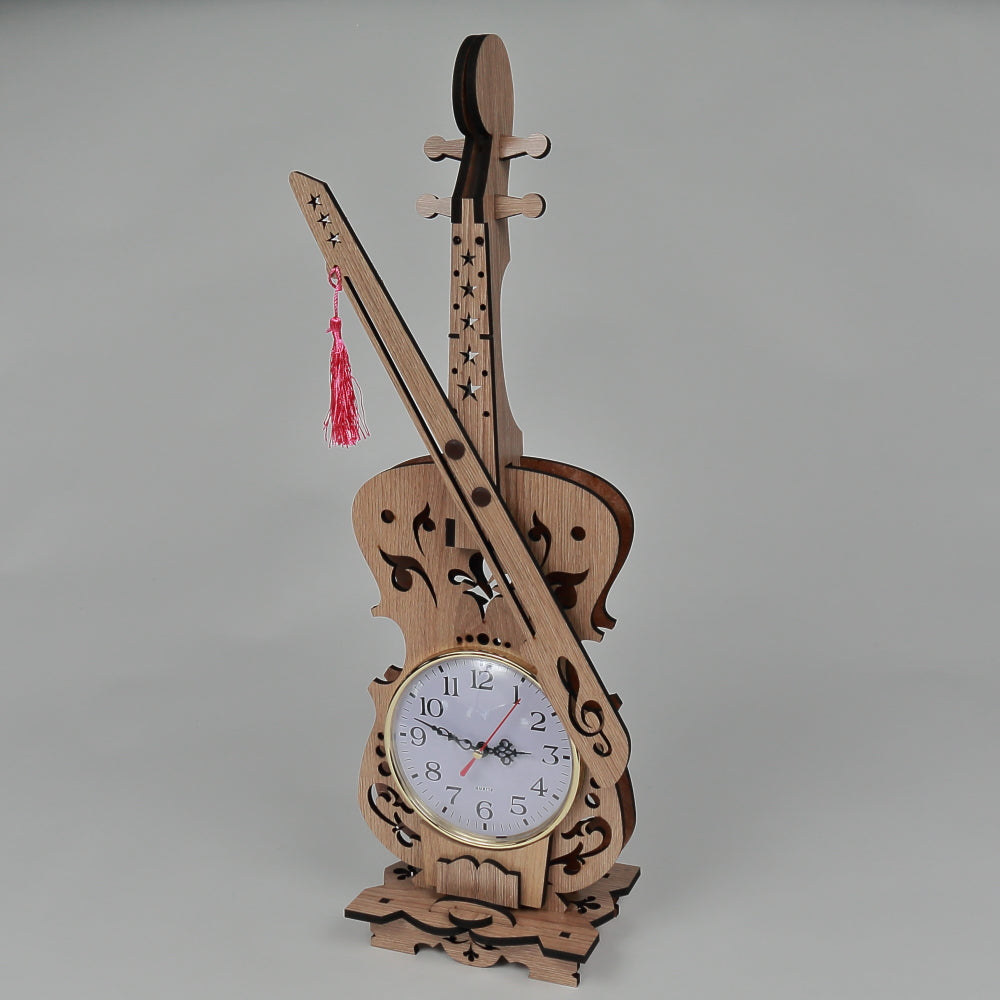 Ceas din Lemn, Model Vioara, 56 cm