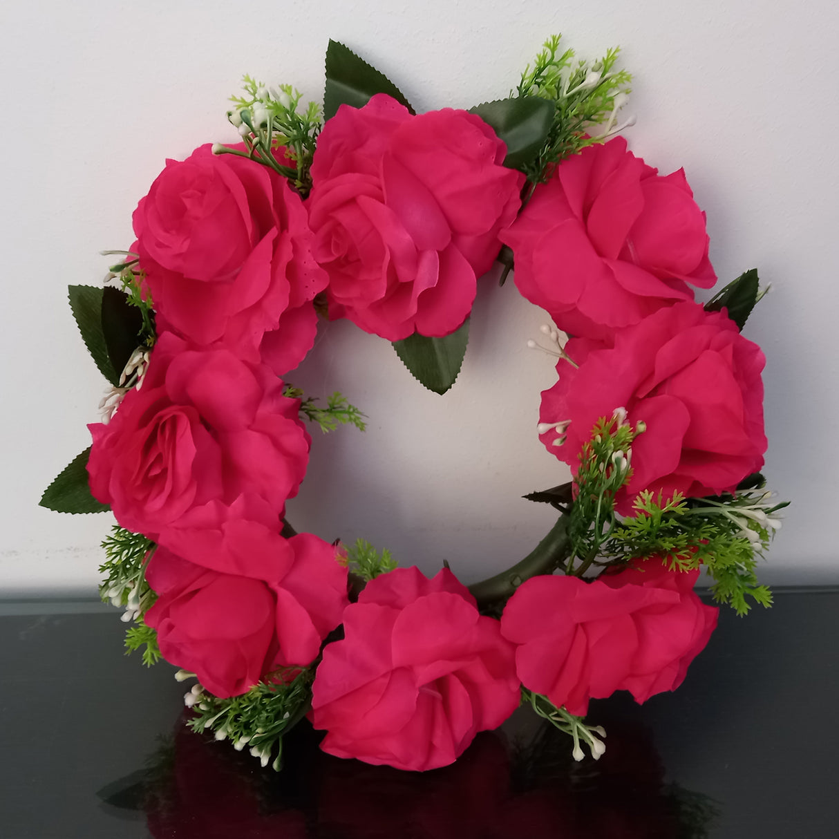 Coronita din Trandafiri artificiali, 26 cm