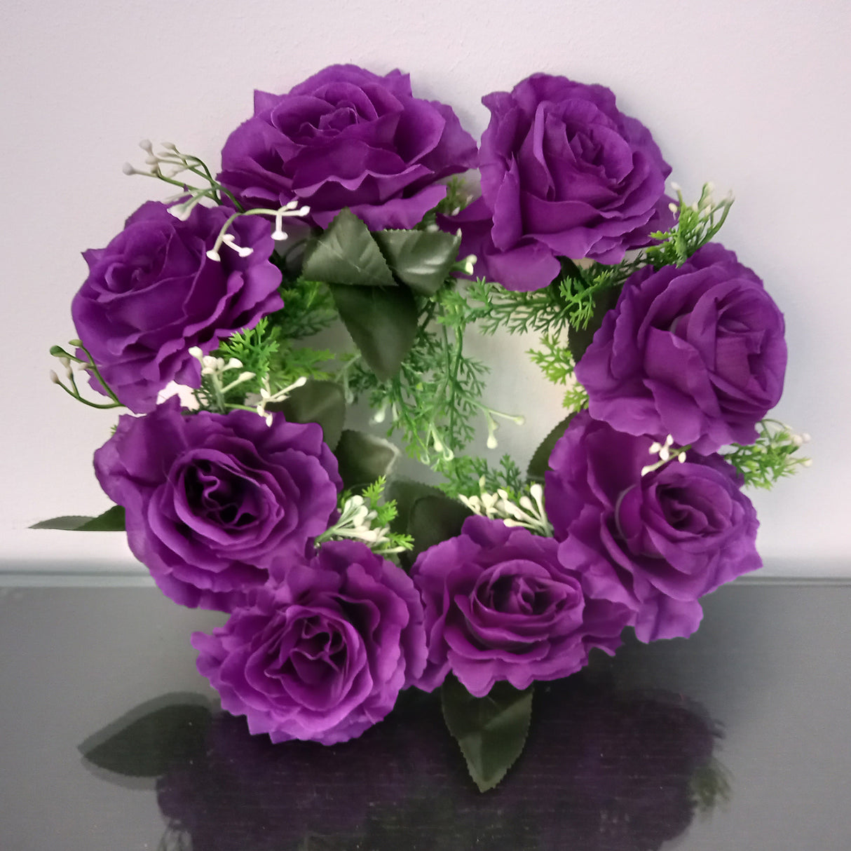 Coronita din Trandafiri artificiali, 26 cm