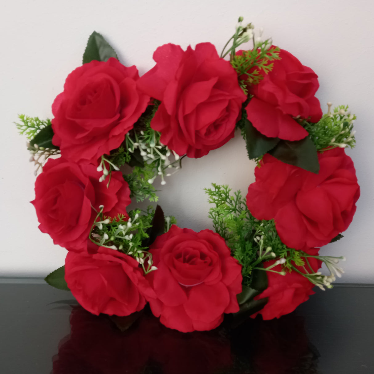 Coronita din Trandafiri artificiali, 26 cm