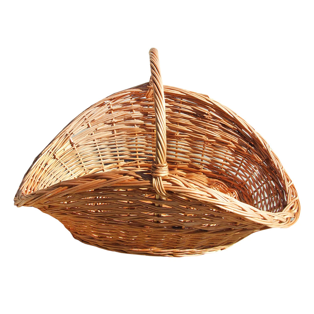 Cos pentru Lemne din Rachita, 58 x 39 x 24 cm, piata, impletit manual