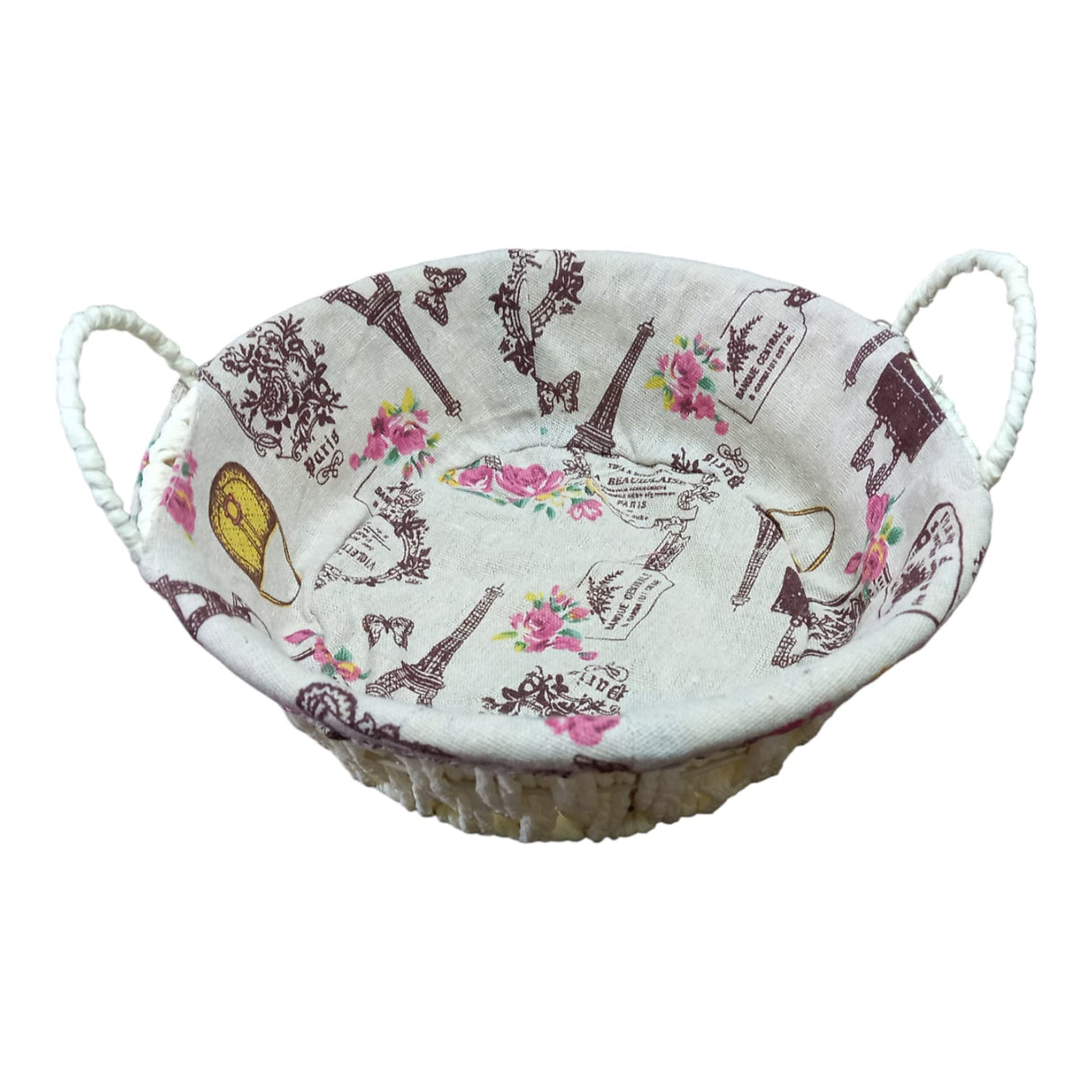 Cos servire Paine, Rotund, Metal, 24x8 cm