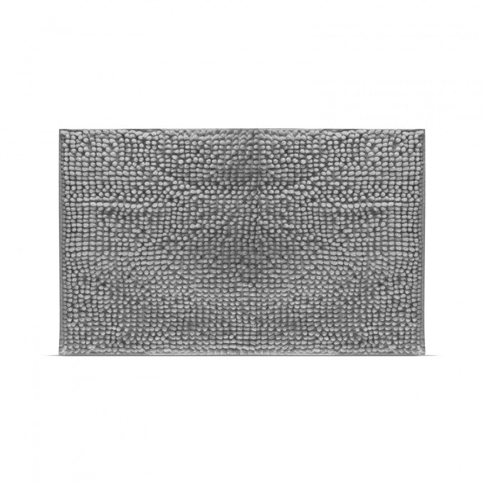 Covor de baie cu fire lungi, Gri, Spuma poliuretan, 60x40 cm