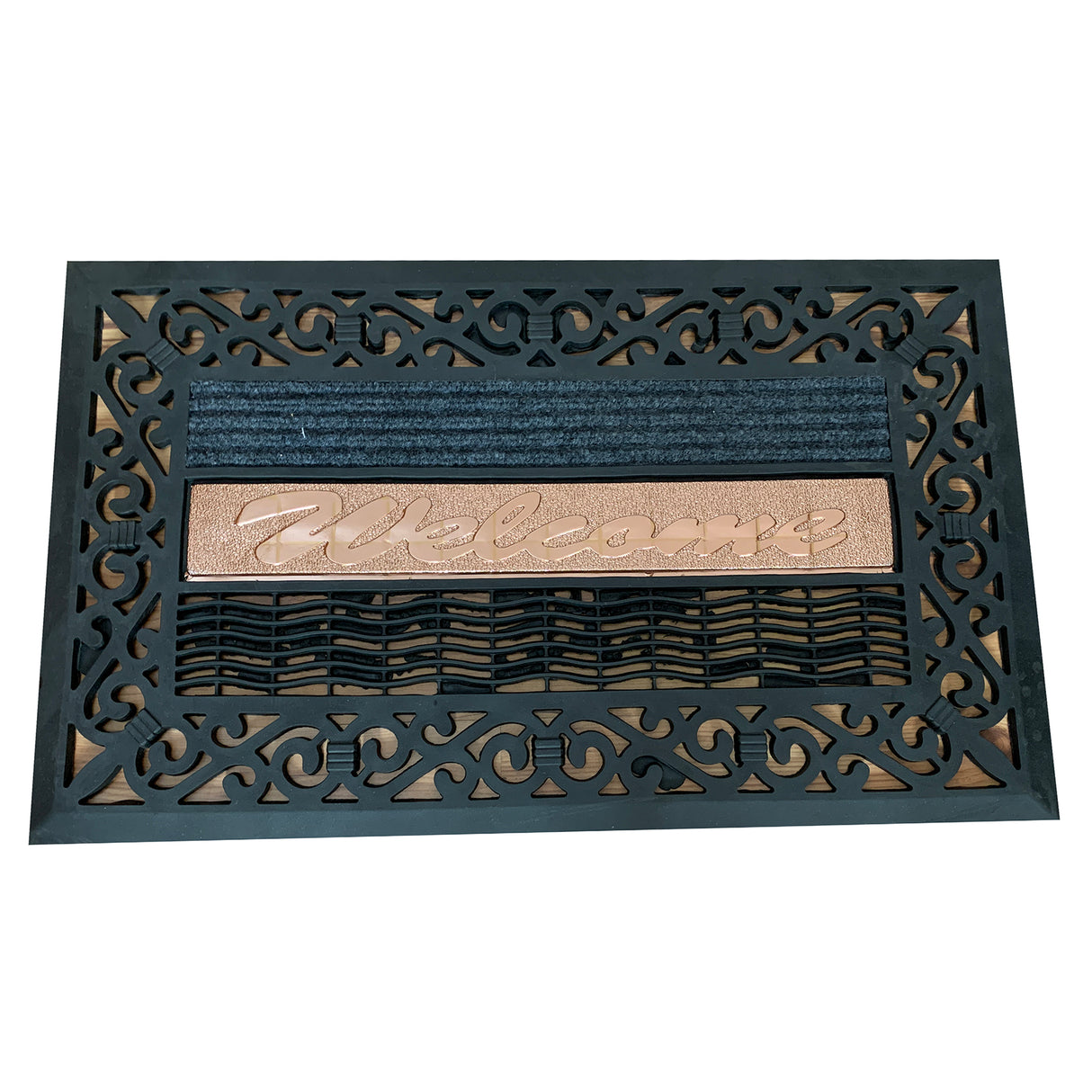 Covor intrare, Welcome, Cauciuc, 75x45 cm