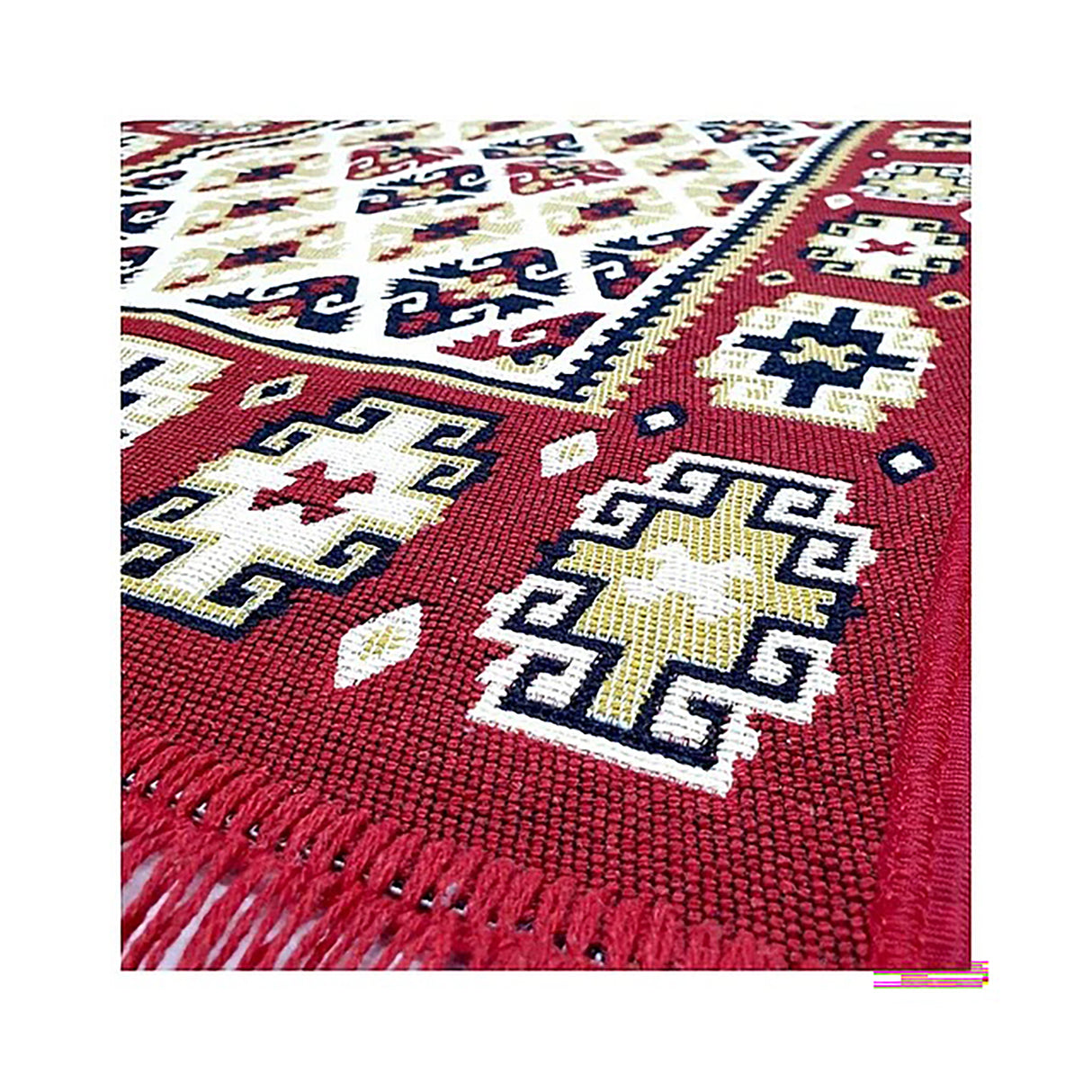 Covor rustic, Roșu, Bumbac, 60x90 cm