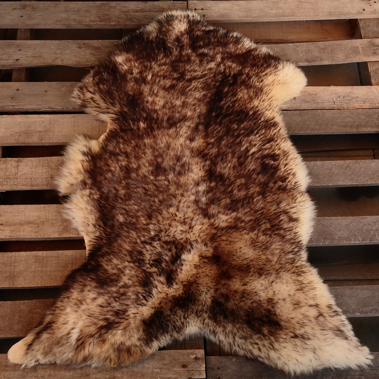 Covoras din Blana Naturala de Oaie, Galben, 110X60 cm