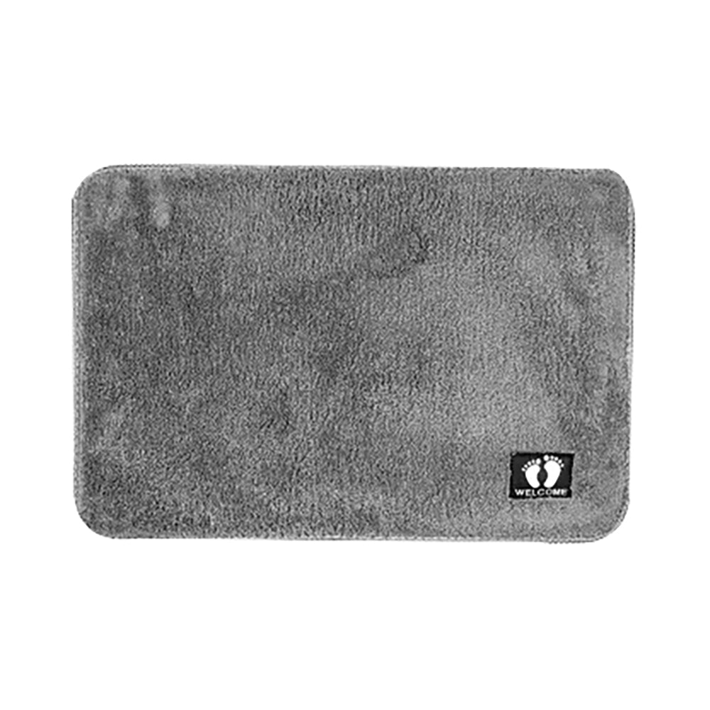 Covoras dreptunghiular pentru baie, Pufos, Home, Gri, 40x60 cm