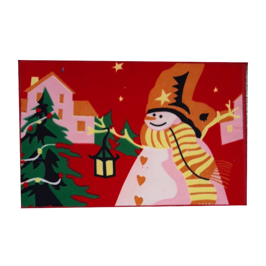 Covoras intrare textil, model Craciun, 58 x 38 cm