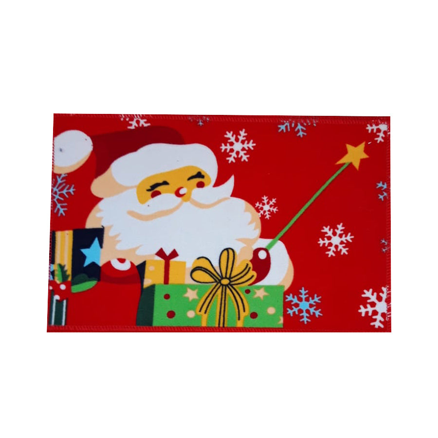 Covoras intrare textil, model Craciun, 58 x 38 cm