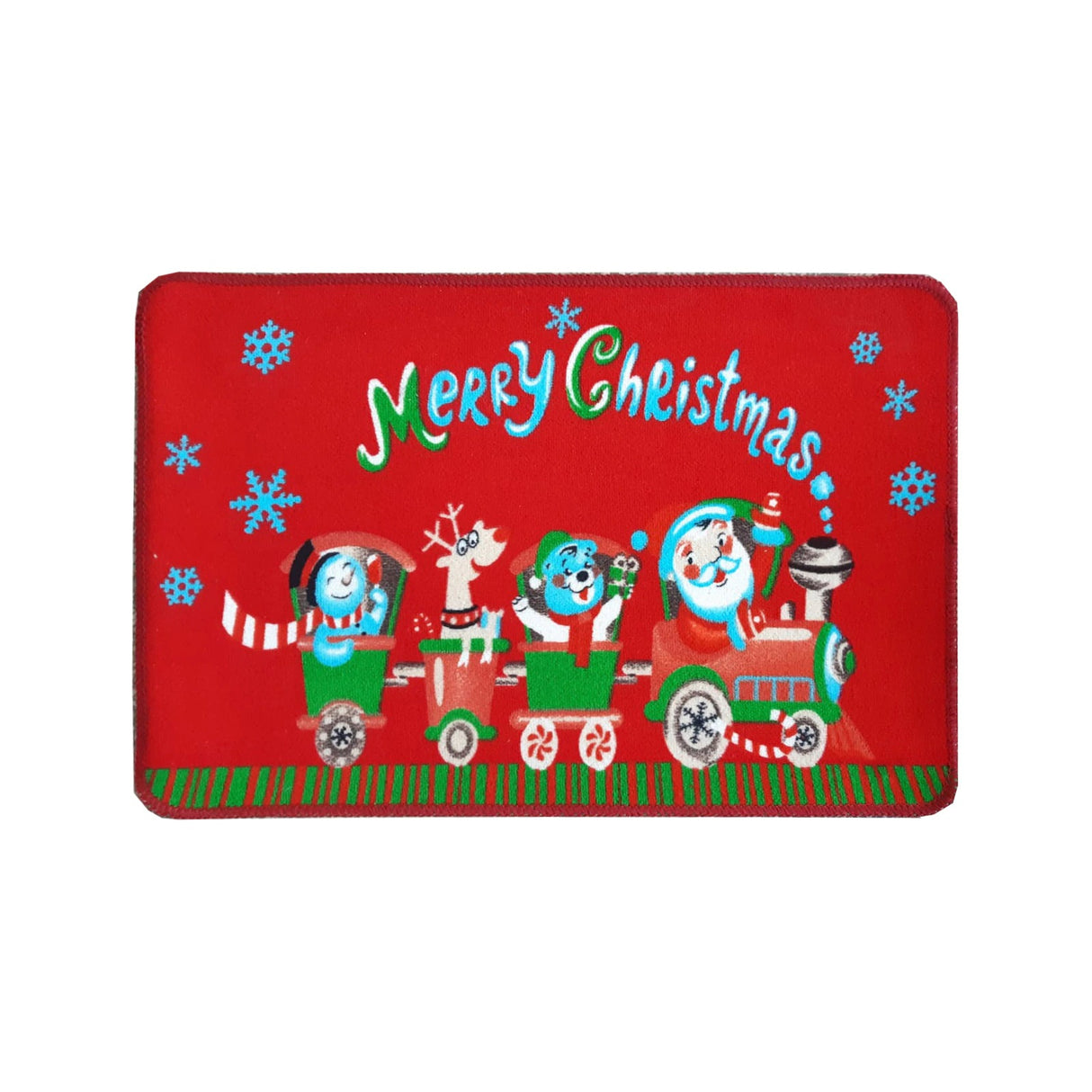 Covoras intrare textil, model Craciun, 58 x 38 cm