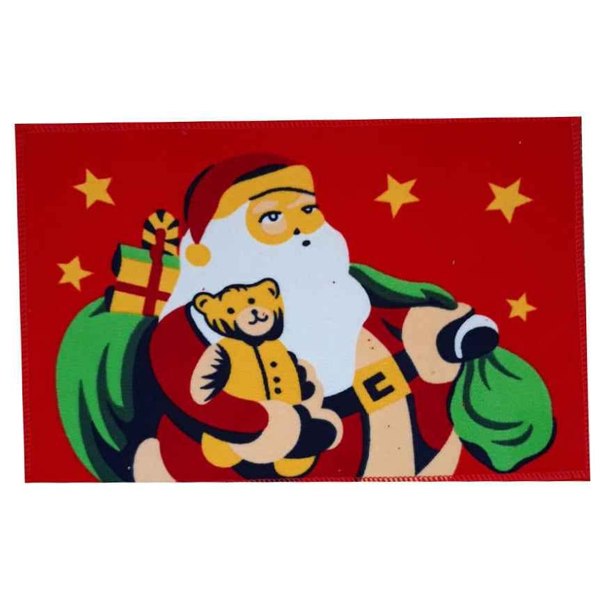 Covoras intrare textil, model Craciun, 58 x 38 cm