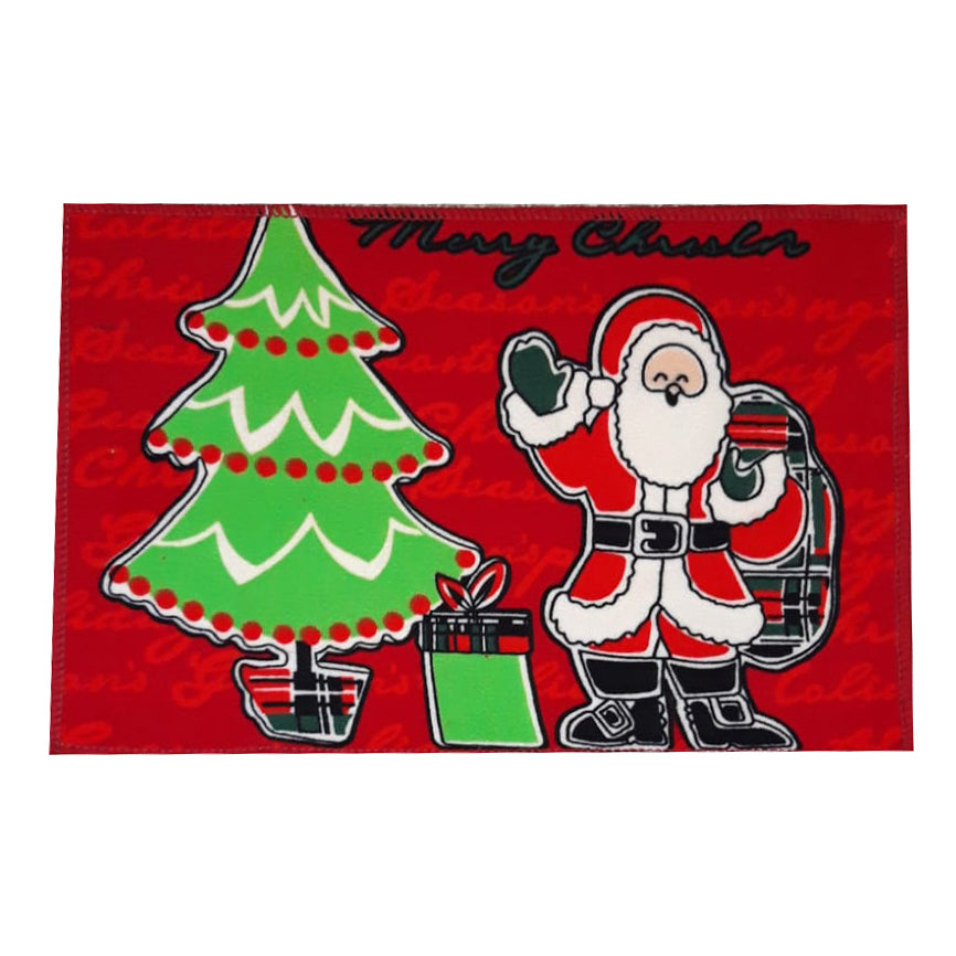 Covoras intrare textil, model Craciun, 58 x 38 cm