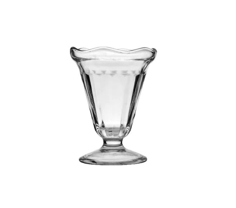 Set 6 cupe cu picior din sticla pentru Inghetata, 235 ml