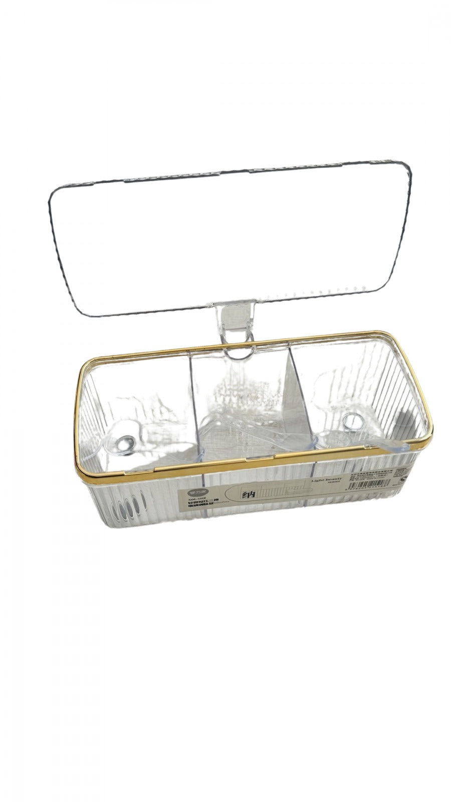 Cutie cu 3 compartimente, pentru Condimente, cu Lingurite si Maner Plastic