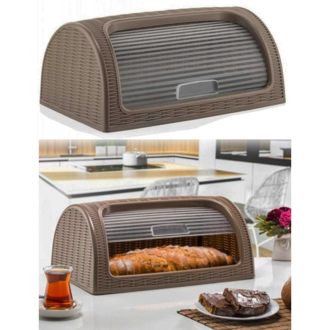 Cutie paine din plastic model Ratan, 42x26x19 cm