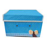 Cutie pentru depozitere din material Textil, Pliabila, Bleo, 26x20x16 cm
