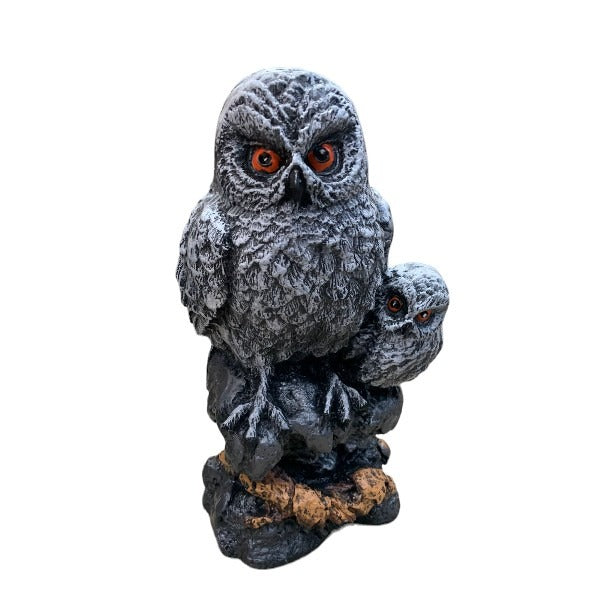 Figurina de Gradina,Bufnita cu pui ,36x20 cm