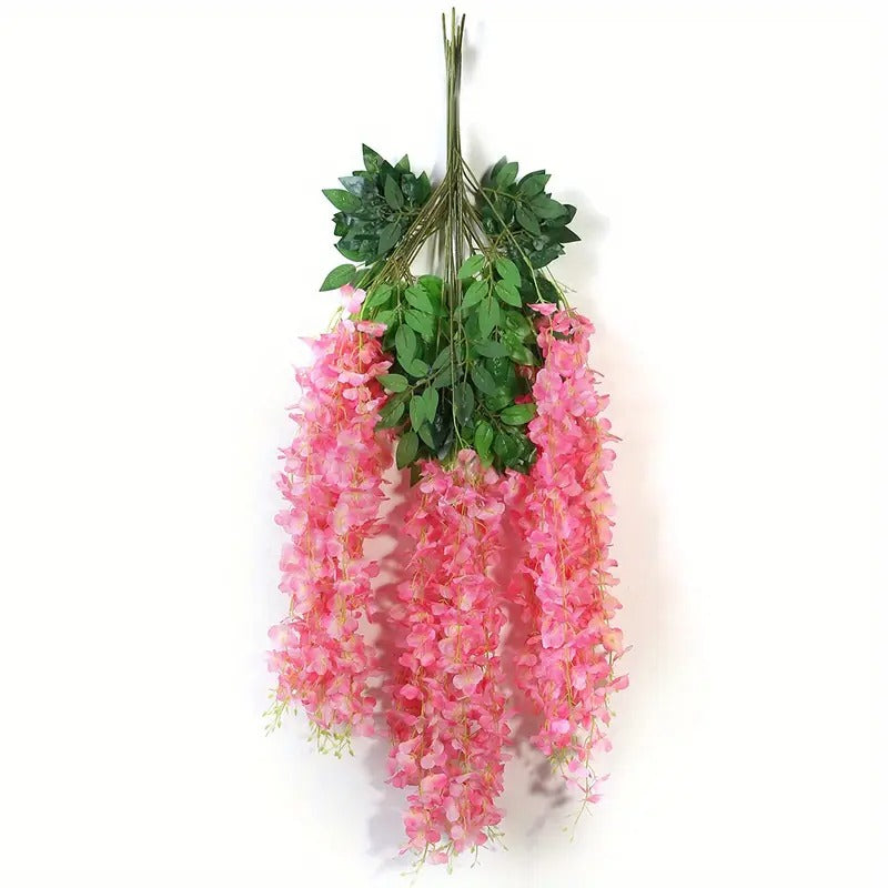 Crenguta Wisteria/Glicina Artificial pentru Aranjamente Florale, 110 cm