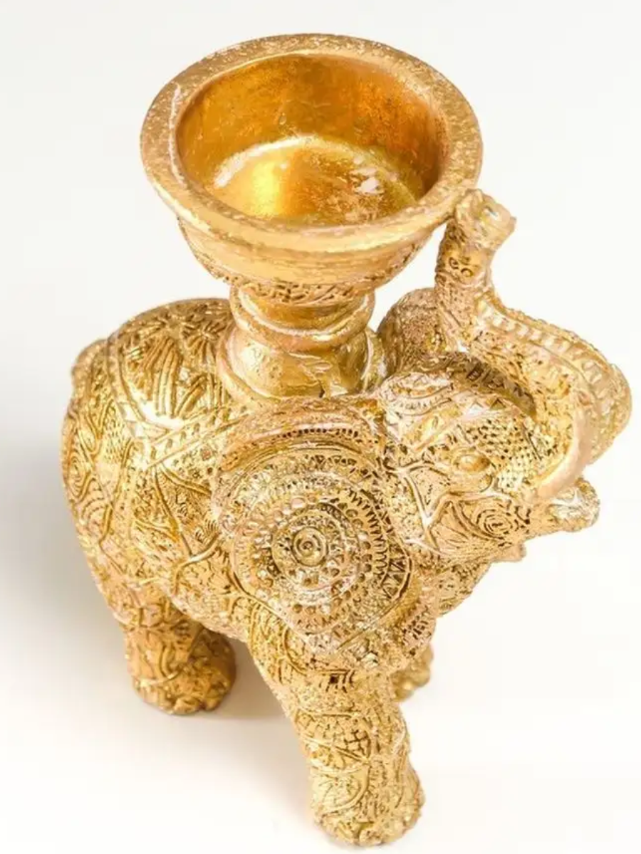 Elefant Sfesnic cu suport Lumanare , 15cm