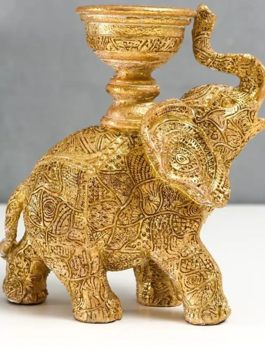 Elefant Sfesnic cu suport Lumanare , 15cm