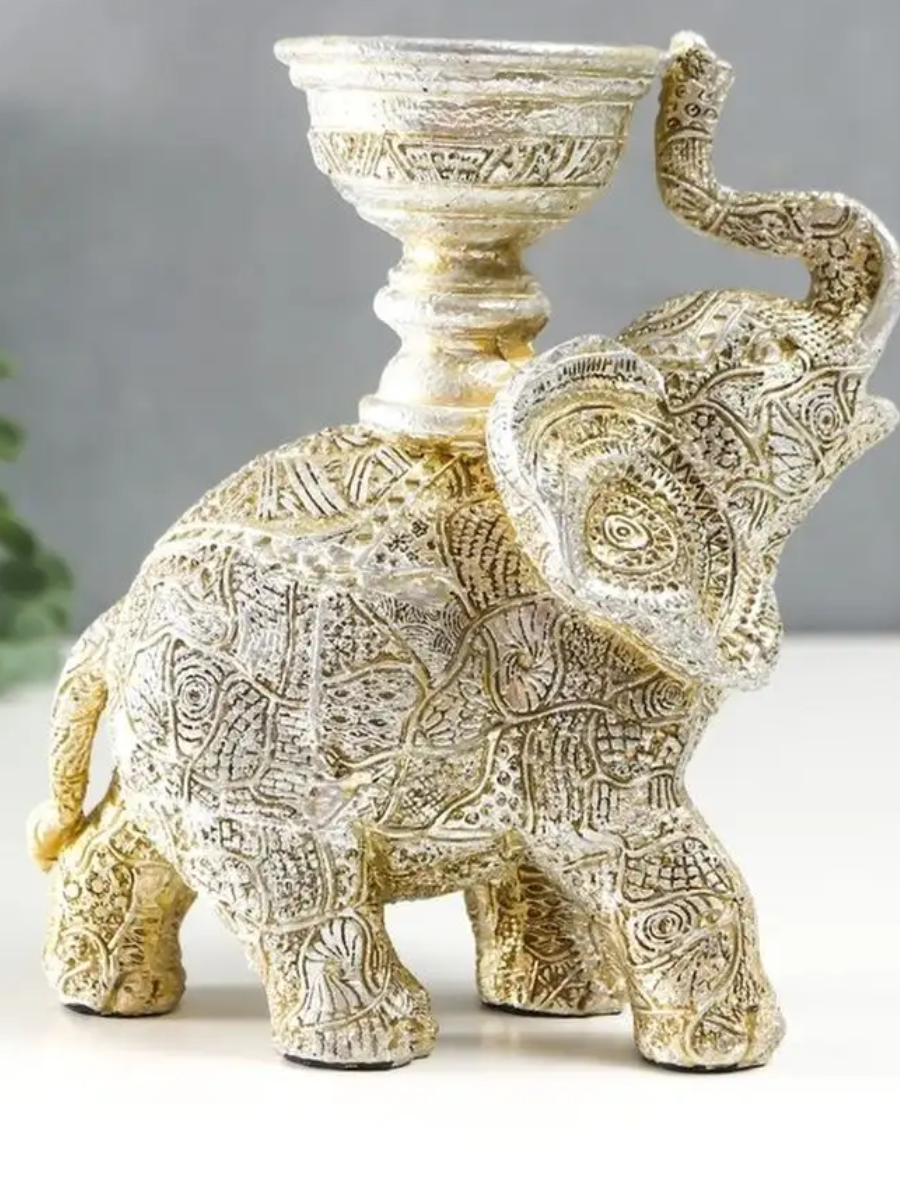 Elefant Sfesnic cu suport Lumanare , 15cm