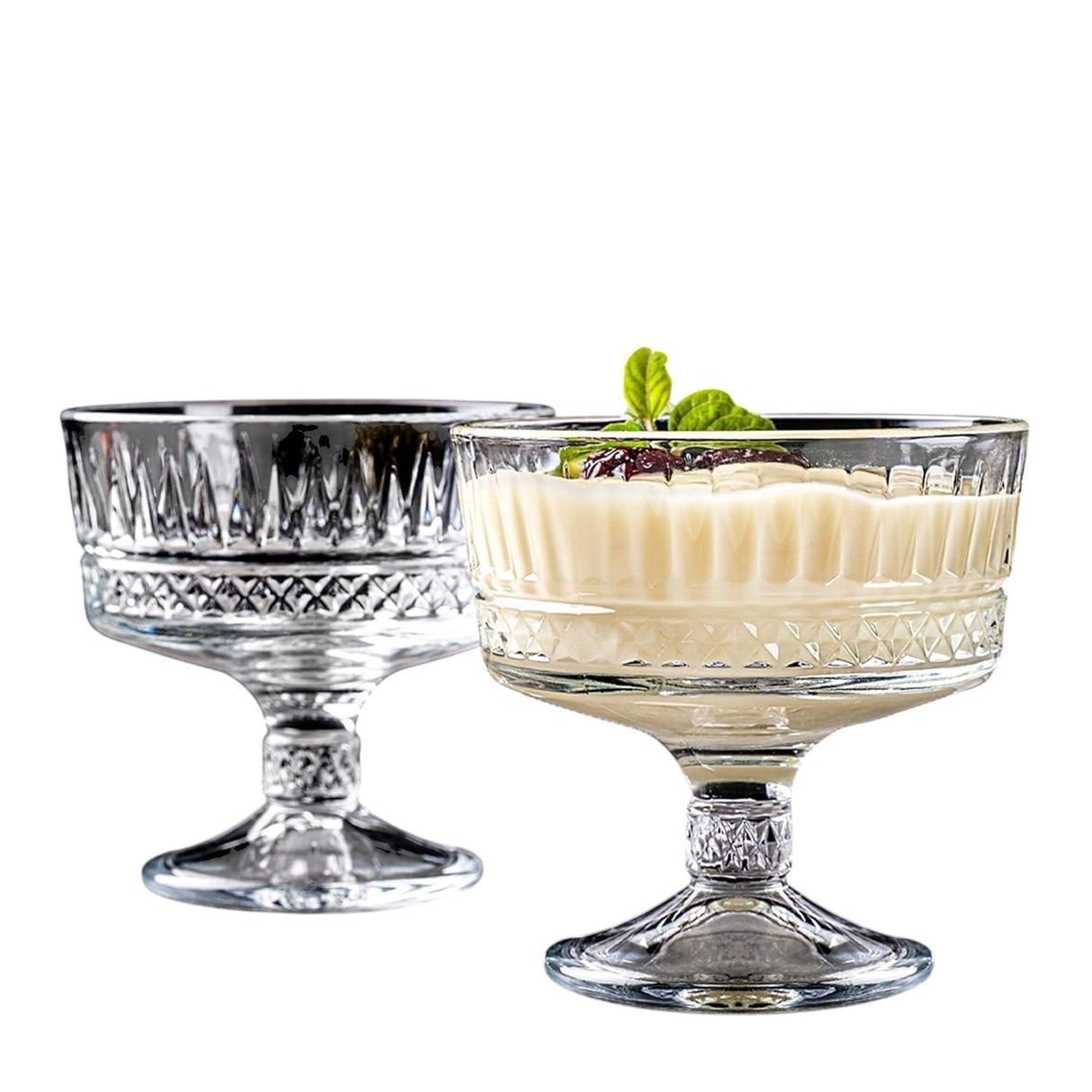 Set de 2 Cupe Inghetata cu picior, 250 ml