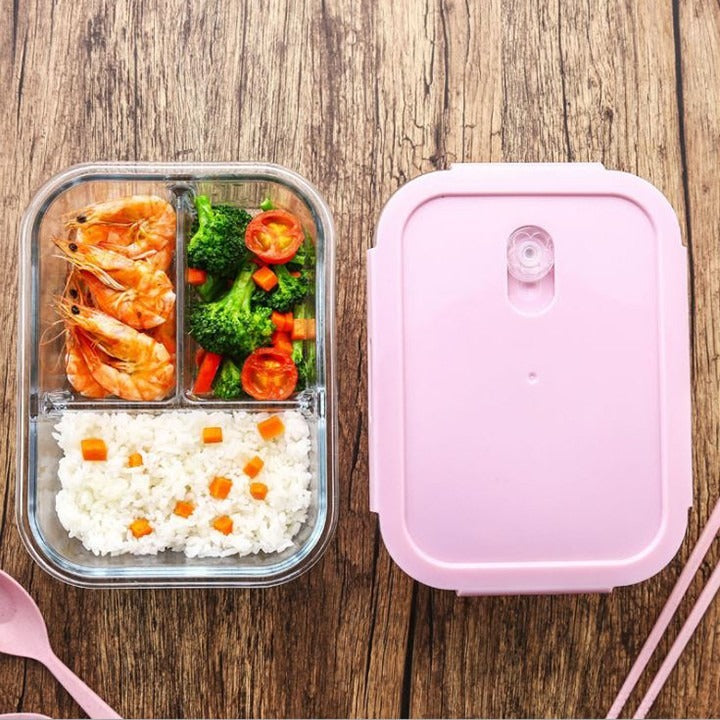 Caserola sticla pentru depozitarea alimentelor cu capac plastic etans