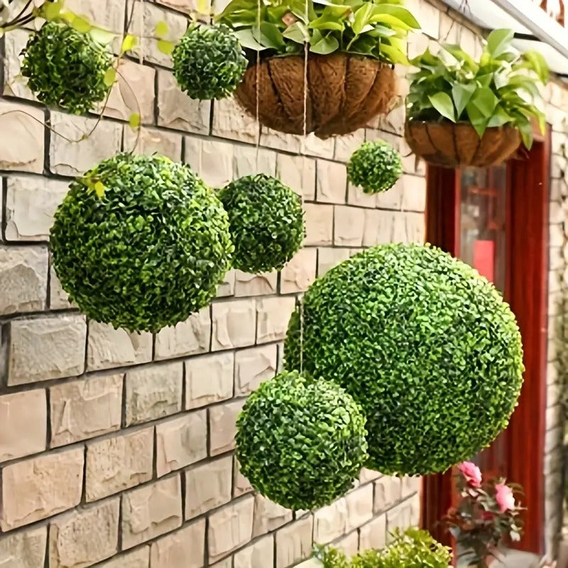 Set 10 Plante artificiale, Minge din iarba Buxus