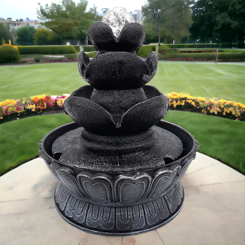 Fantana electrica decorativa cu Led, Feng shui, 20x25 cm