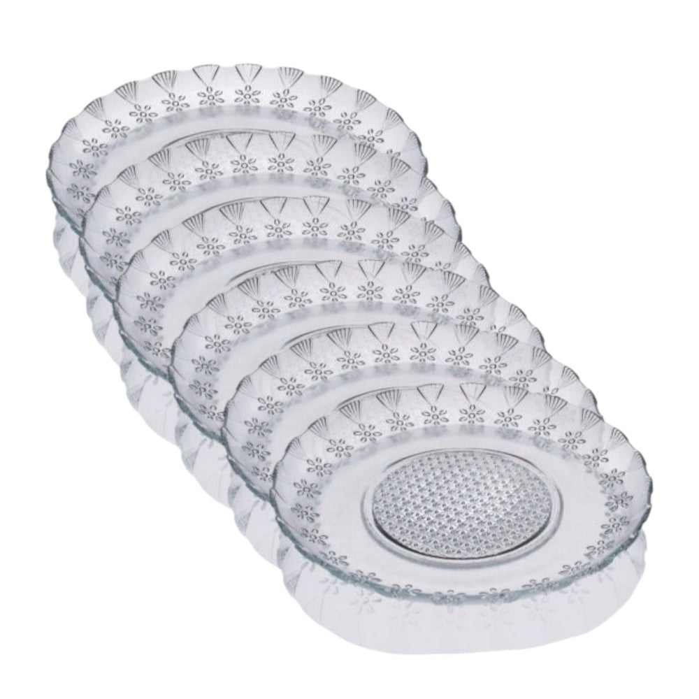 Set 6 Farfurii din Sticla pentru Desert , 16/20 cm