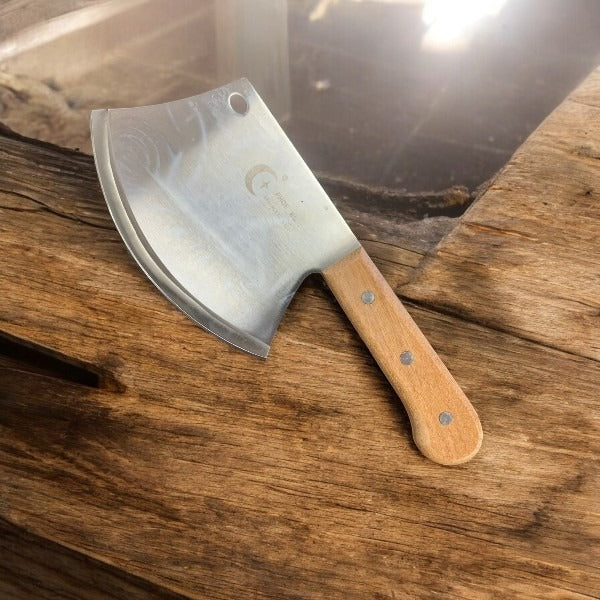 Satar din Otel Inoxidabil cu maner din lemn 32 cm, 580g