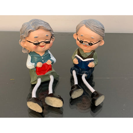 Figurina Bunic si Bunica, Rasina, 16 cm