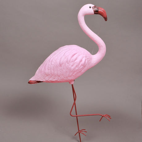 Flamingo, ornament decorativ pentru Curte sau Gradina, Plastic, 102x55 cm