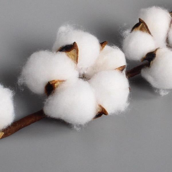 Floare de bumbac artificiala alb - 49 cm