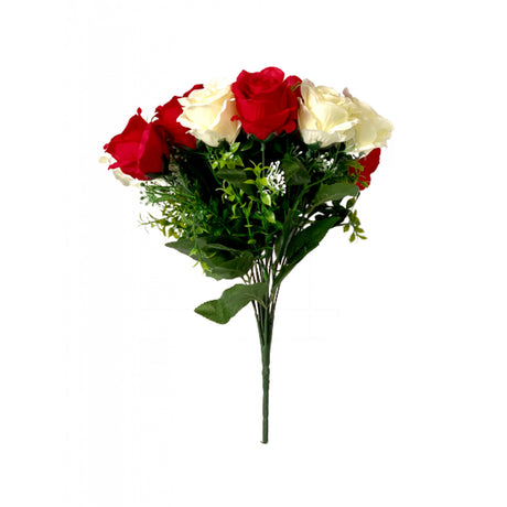 Flori decor artificiale, buchet Trandafiri, 40 cm