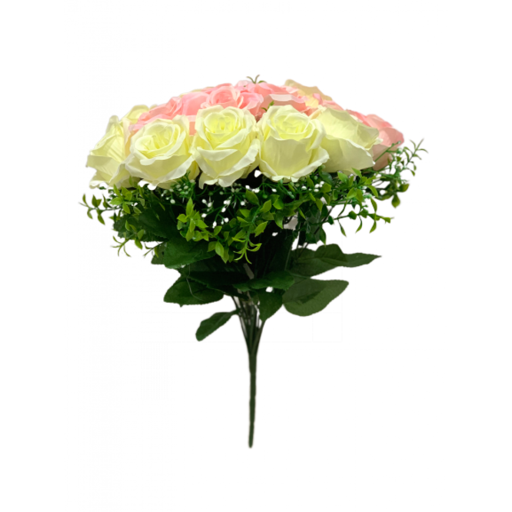 Flori decor artificiale, buchet Trandafiri, 40 cm