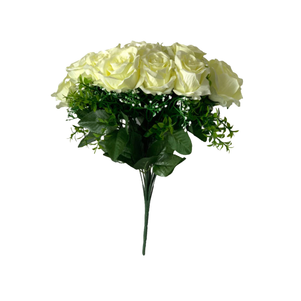 Flori decor artificiale, buchet Trandafiri, 40 cm