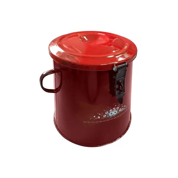 Garnita emailata 5L/ 10 L , cu Capac si Prindere ,Pictata, Diverse Culori