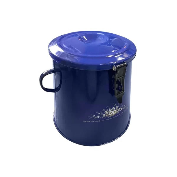 Garnita emailata 5L/ 10 L , cu Capac si Prindere ,Pictata, Diverse Culori