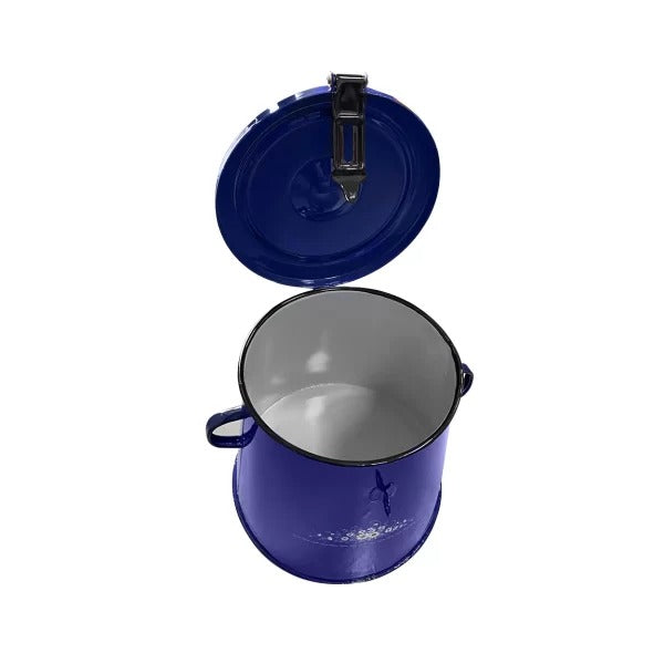 Garnita emailata 5L/ 10 L , cu Capac si Prindere ,Pictata, Diverse Culori