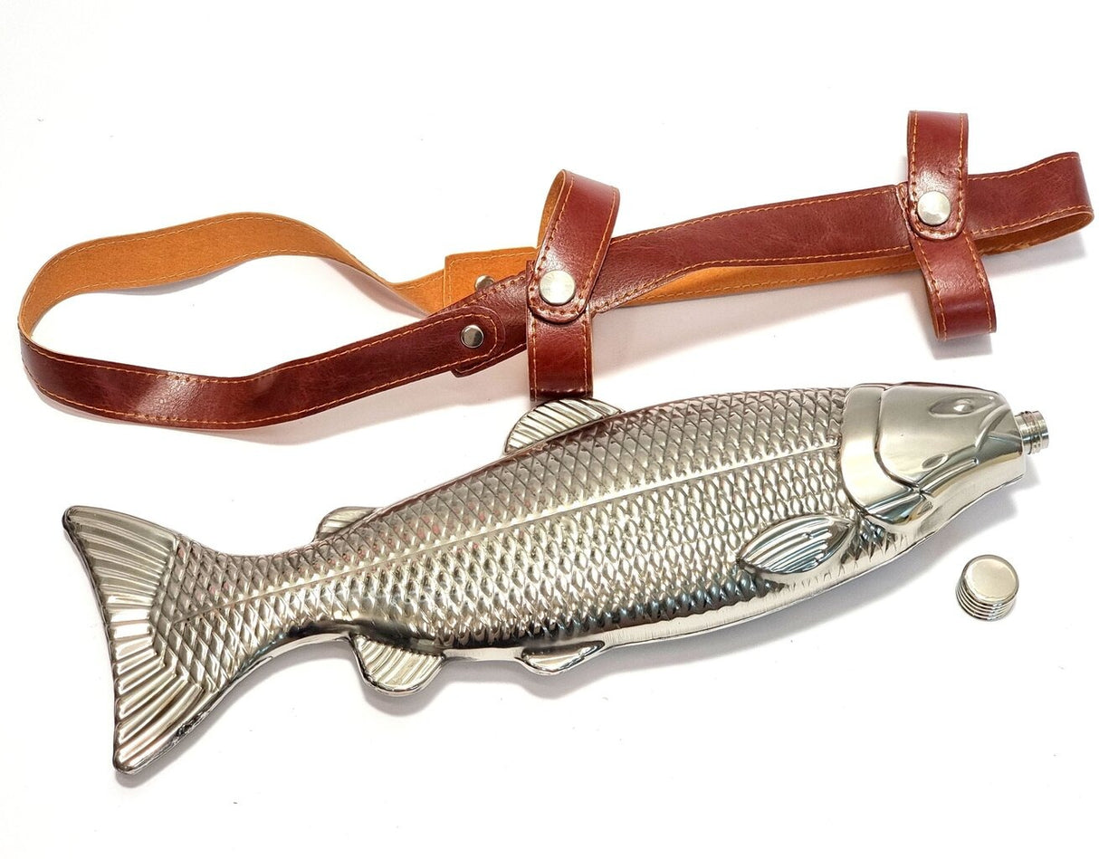 Plosca in Forma de Peste, Inox, 33 cm, 500 ml, Argintiu