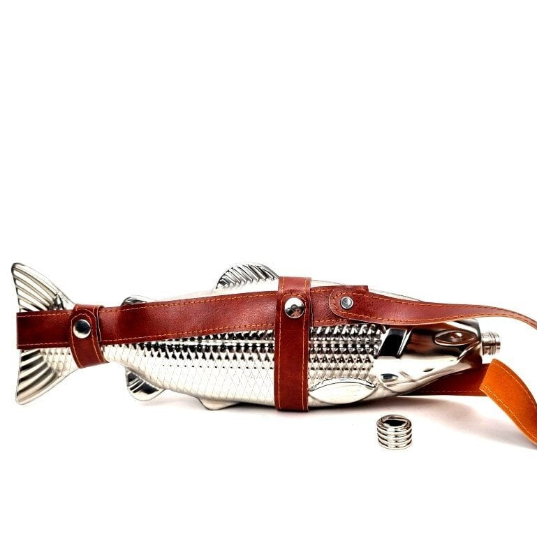 Plosca in Forma de Peste, Inox, 33 cm, 500 ml, Argintiu