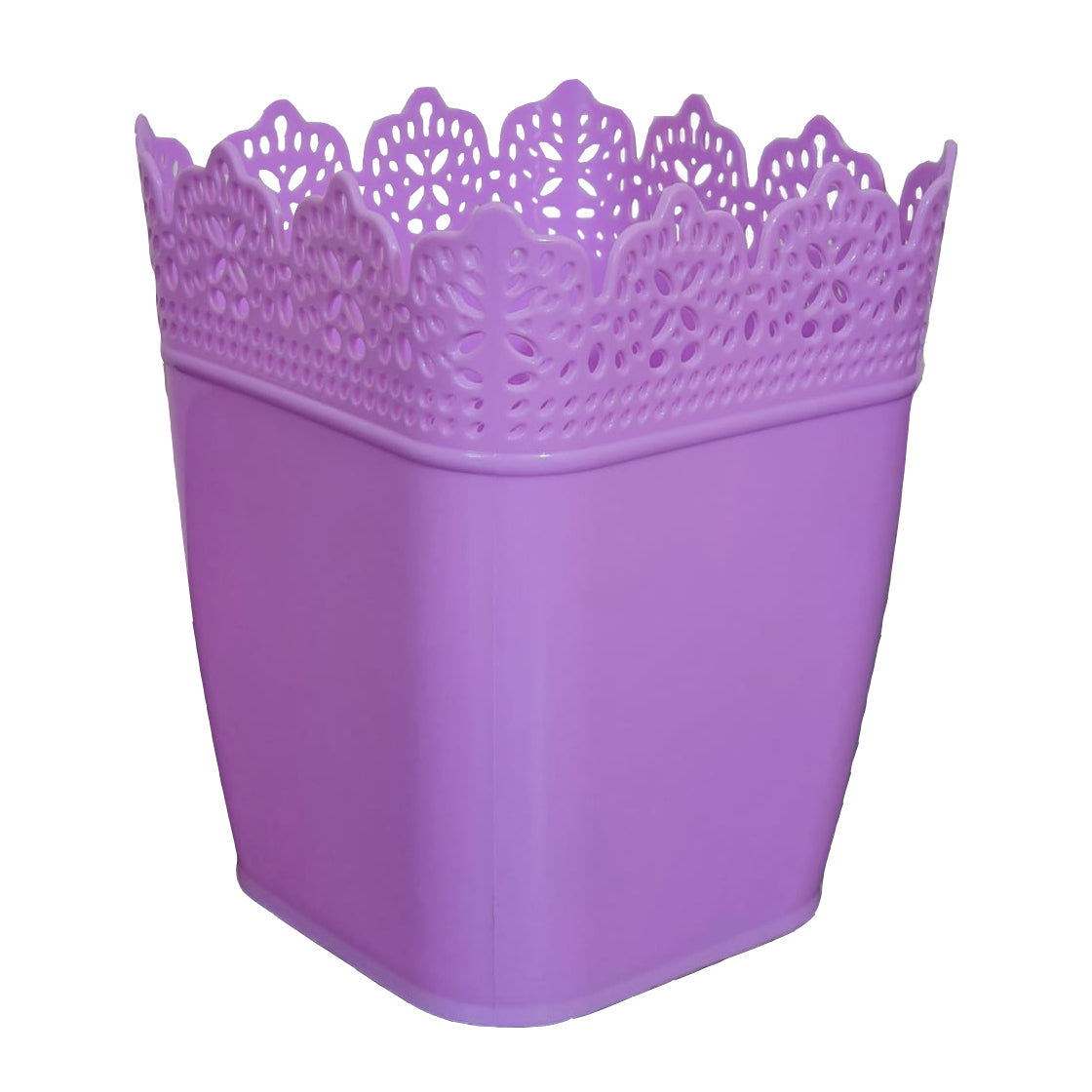 Ghiveci Dantelat, Patrat, Polipropilena, casa, gradina, flori, pamant, modern