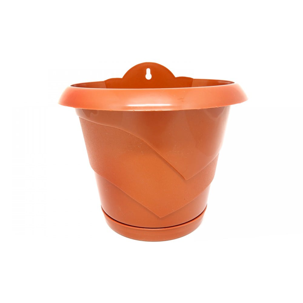 Ghiveci de perete din Plastic, Maro, 17 cm