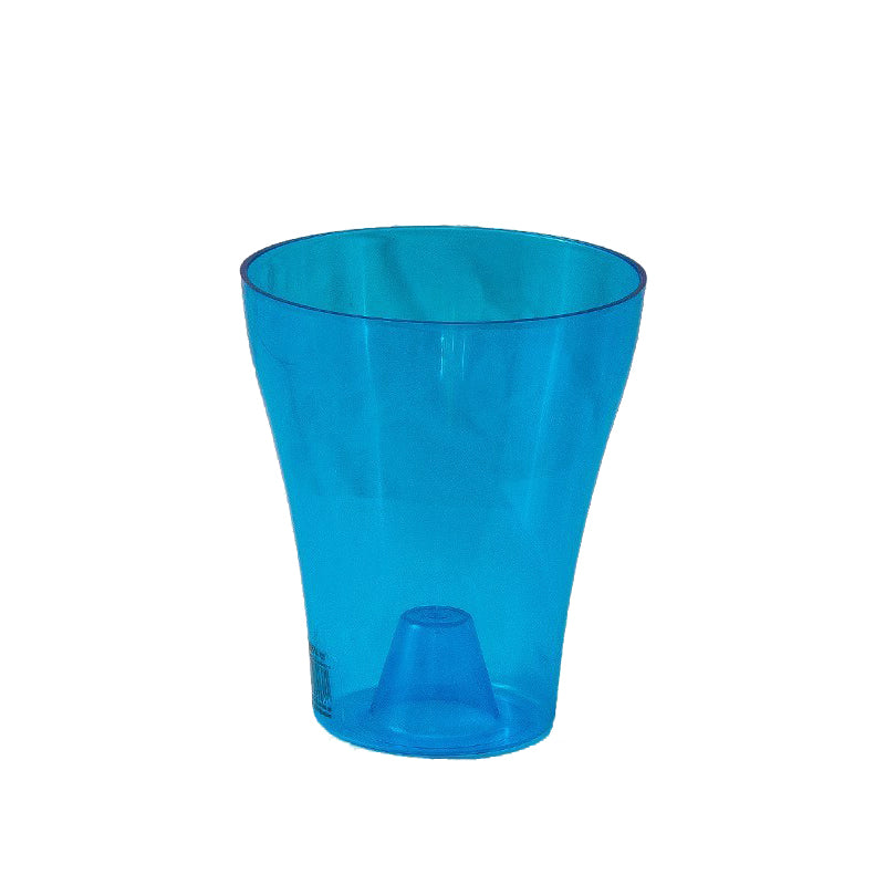 Ghiveci pentru orhidee Vulcano, diametru 14 cm, albastru transparent