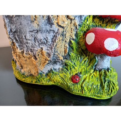 Ghiveci decorativ, Model Buturuga cu Ciuperci, Polirasina, 30x20 cm