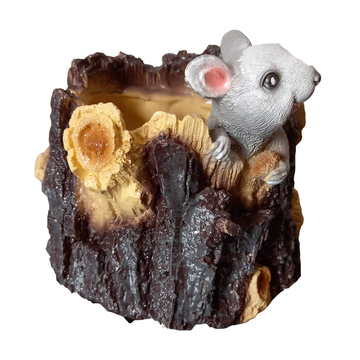 Ghiveci decorativ model Soricel, Polirasina, 16x17x18 cm