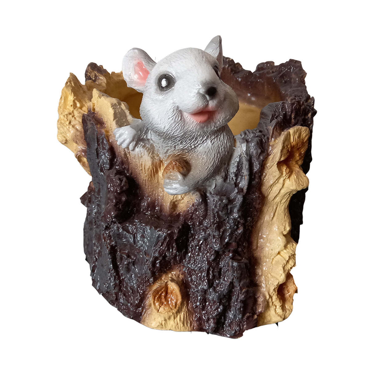 Ghiveci decorativ model Soricel, Polirasina, 16x17x18 cm