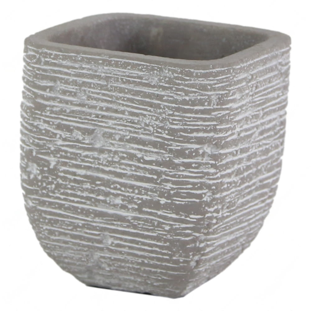 Ghiveci din Piatra, Gri, 8x9 cm